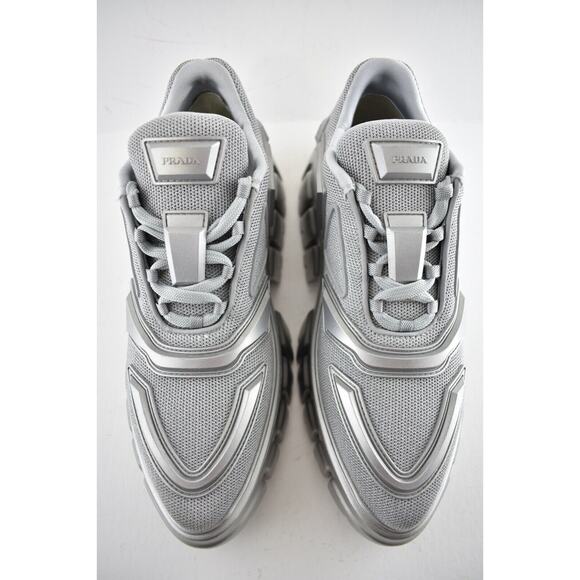 Prada Monolith Evolution Thunder Lug Sole Silver Platform Flat Low Sneaker 38 - Picture 7 of 12